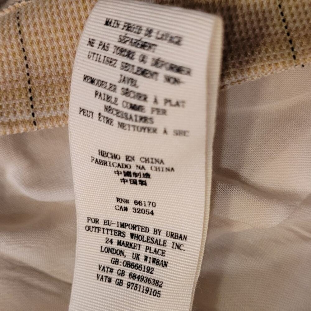 Free people plaid corset top strapless out west western crop tan tube top sz 4 - Picture 15 of 15